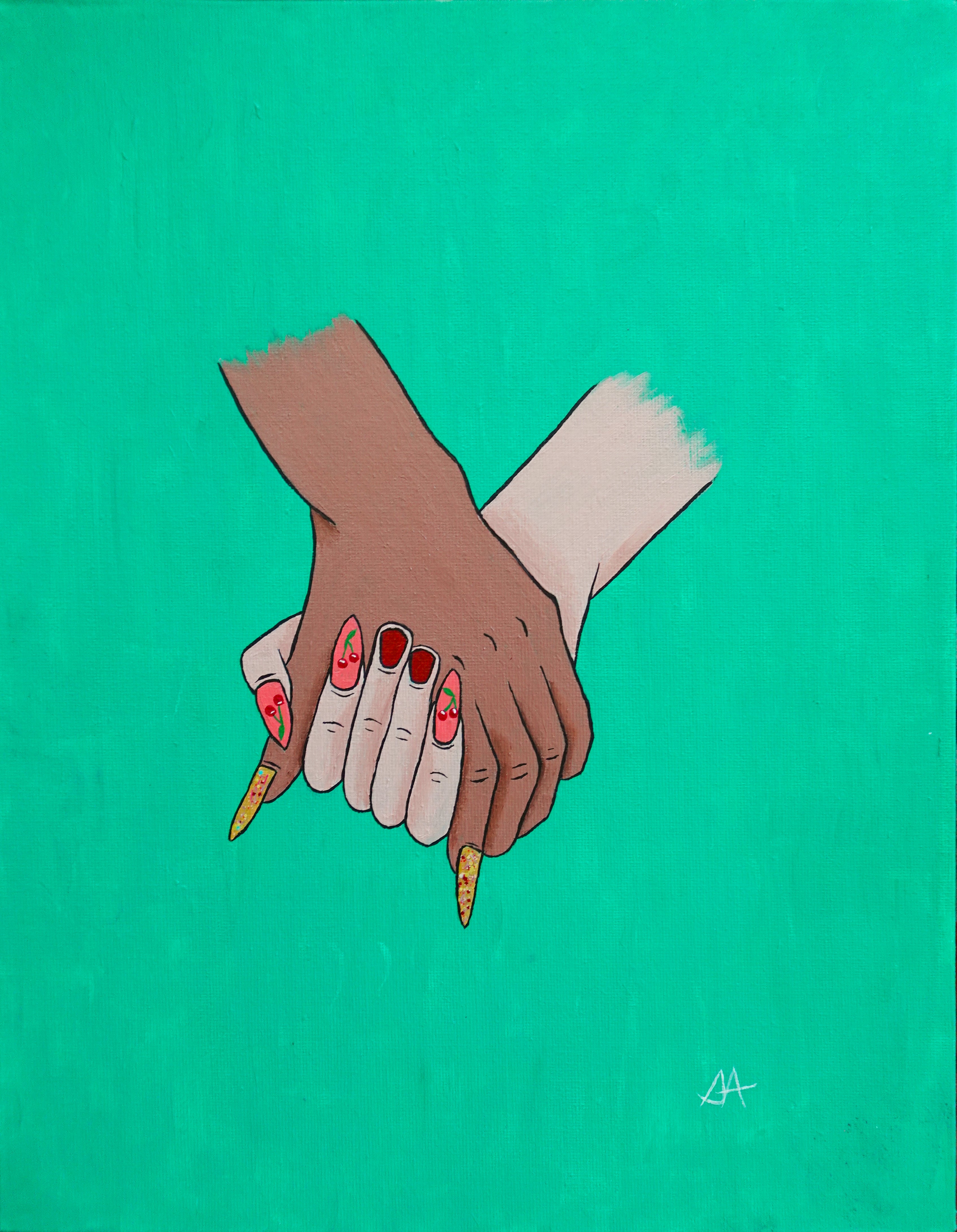 ORIGINAL "Thought Of You" on canvas board