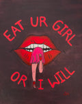 ORIGINAL "Girl Dinner" canvas 8" x 10"